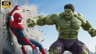 Spider-Man Vs Hulk: Invincible Strength Meets the Spider Genius - Epic Superhero Fight - 4K