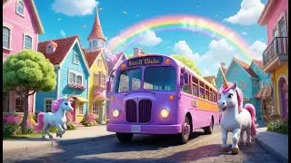 The Unicorns on the Bus | Magical Bus Ride Song for Kids | Unicorn Adventure Rhyme