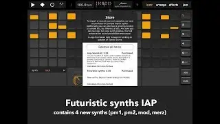 Elastic Drums Futuristic synths IAP