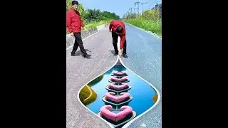 Carve beautiful scenery inside ground special effects video editing places with beautiful scenery