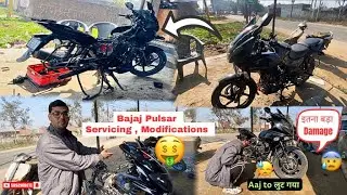 Bajaj Pulsar 220 F BS6 Full Servicing || Maintenance Schedule || Modifications mota kharcha ho gya 😱