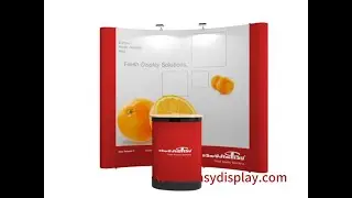 Easy Instand Popup selflock curved backdrop, Easy Popup bannerwall