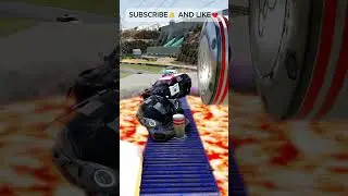 Cars Bollard Lava Crush   #beamngdrive #beamngnoob #automobile