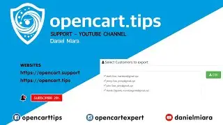 Customers to CSV OpenCart