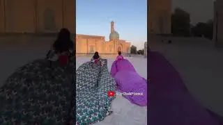 18 metres dress😯. Long beautiful Uzbek dress😍. Uzbek traditional cloth. Ikat beauty.