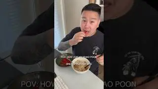 One Pepper Per Bite.How I like to eat Lao  My Khao Poon #khaopoon #mukbang #laos #hmong #thai #khmer