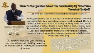 There Is No Question About The Inevitability Of What Was Promised By God!