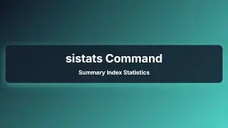 Master Splunk sistats Command for Summary Index Statistics | Fast Data Analysis