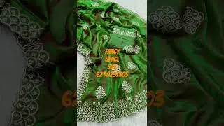 🌹FANCY SPACE SILK FABRIC SAREE WITH SEQUINCE & THREAD EMBRODERIY WORK BLOUSE*6290237503🌹#shortvideo