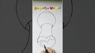 Mixed Emoji drawing || Combine five emojis || Emoj satisfying creative art