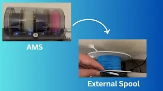 How to switch from AMS to the external spool on the Bambu lab X1 Carbon!