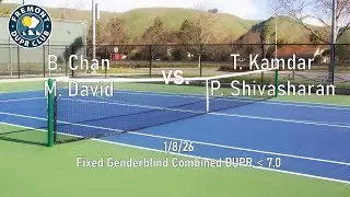 B. Chan / M. David vs. T. Kamdar / P. Shivasharan - Fixed Genderblind Combined DUPR ≤ 7.0