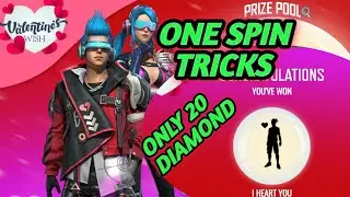 FREE FIRE NEW EVENT || VALENTINES WISH EVENT ONE SPIN TRICK