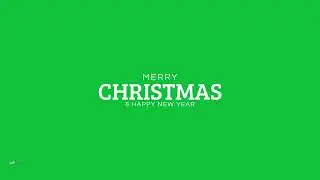 Merry Christmas and Happy New Year Text Typography Animation | Green Screen