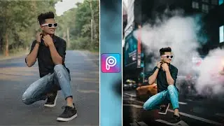PicsArt Background Change Photo Editing Step by Step | Picsart Realistic Smoke Photo Editing