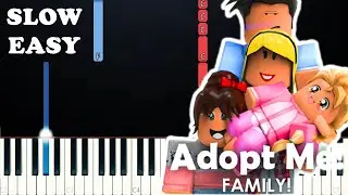 Adopt Me! - Roblox Music (Day Theme)(SLOW EASY PIANO TUTORIAL)