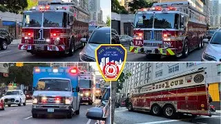 *RARE* FDNY Rescue 1 & Rescue 1 (Spare) + Mount Sinai Ambulance Responding