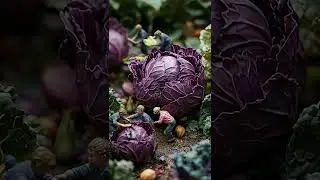 A micro world perspective of tiny workers in the field of vegetables #vegetables #microworld