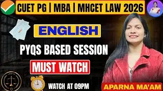 Most Important PYQS  MHCET/CUET PG 2026 |  Grammar by Aparna Ma'am | #cuet #mhcet