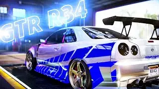 NISSAN SKYLINE R34 CUSTOMIZED AND GAMEPLAY IN NFS HEAT.
