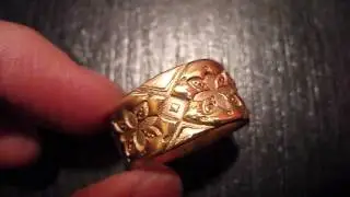 Moroccan Design Texture Aussie Metal Clay Bronze Ring