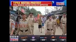 Massive TIPRA Motha protests in Mandwi over alleged misuse of police force