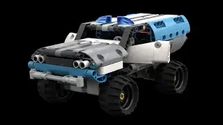 Police SUV - a Lego Technic 42090 and 42091 combo alternate build