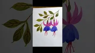 Acrylic flower painting ll easy flower painting # short