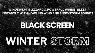Windswept Blizzard & Powerful Winds | Sleep Instantly with Howling Wind and Snowstorm Sounds