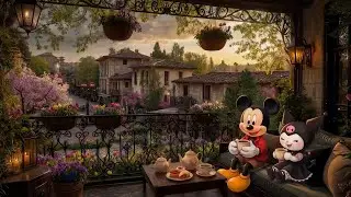 Soothing Jazz Music for Chill Cafe Ambience | Outdoor Balcony in Spring | Work, Focus Jazz