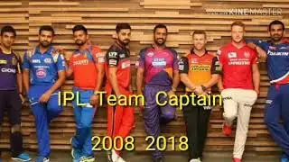 IPL Team captain 2008  2018 CSK  RCB  RR  DD  SRH  MI  KKR  KXIP