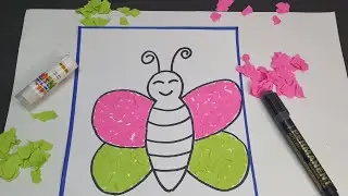 Paper Tearing And Pasting Activity/Butterfly/ butterflycollage/collageactivityforkids/schoolproject