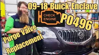 Индикатор неисправности двигателя Buick Enclave 09-18, код ошибки P0496 — замена клапана продувки.