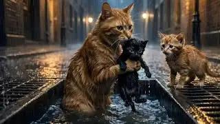 A Tiny Kitten Fell into a Storm Drain &mdash; Mama Cat&rsquo;s Fearless Rescue