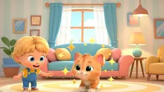 Five Silly Baby Kittens Jumped on the Cush | Nursery Rhymes for Kids & Baby Songs