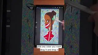 EASY TIK TOK ART REVEAL TRICK IN PROCREATE! #shorts