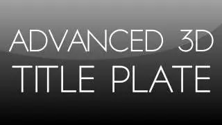 After Effects Tutorial: Advanced 3D Title Plate