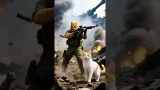 cat got job in army 🔫  🔥  #funny #aivideo