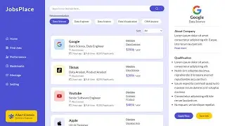 Responsive Job Portal Website page using HTML CSS and Javascript | Online Job Vacancy