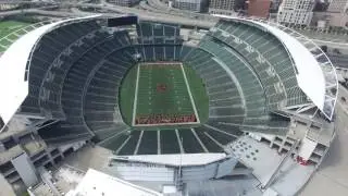 Cincinnati Paul Brown Stadium 4K Drone Footage - Pro Quality Imaging DJI Inspire 1 Aerial Video
