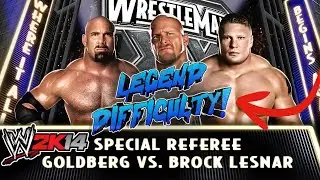 💥WWE 2K14💥 | Goldberg Vs Brock Lesnar WrestleMania XX (Legend Difficulty)