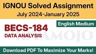 IGNOU BECS 184 Solved Assignment 2024-25 English Medium PDF Download | BECS 184 Assignment 2024-2025