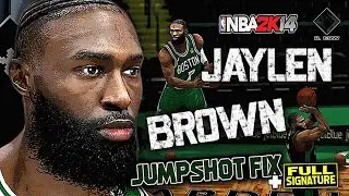 JAYLEN BROWN JUMPSHOT FIX + FULL SIGNATURE *JB* [NBA 2K14 Edit Player] #eLDizZy2K