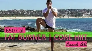 Fat Burner Workout - High Intensity CORE HIIT Workout NO Equipment 650cal