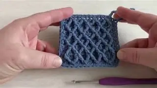 Diamond Textured Face Scrubby - crochet tutorial