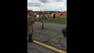 troops marching WWII weekend
