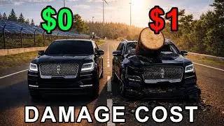 Realistic Crashes BeamNG.drive Damage Cost Lincoln Navigator LBlack Label 4x4 | Epic Wallet Survival