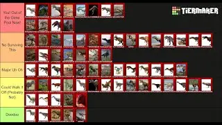 72 Dangerous Animals: Prehistory Season 2 Tier List - All 72 Ranked