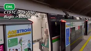 (2025 C151C EWL cameo!) SMRT - KSF C151C (705/706) (Bugis » Bedok)