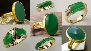 Green Stone Rings Designs | Beautiful Jade Stone Rings Collection